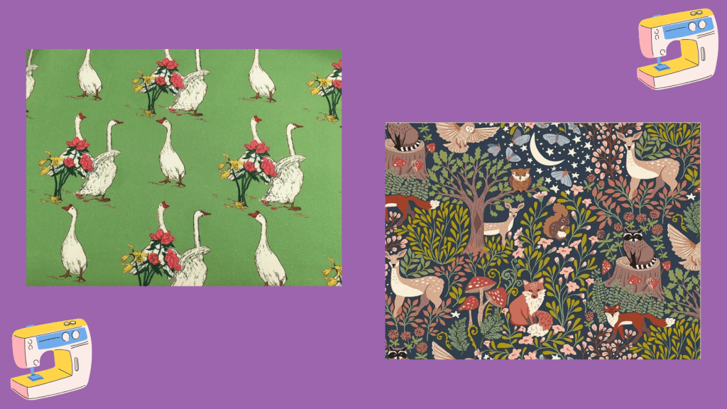 Unique fabric on a purple background